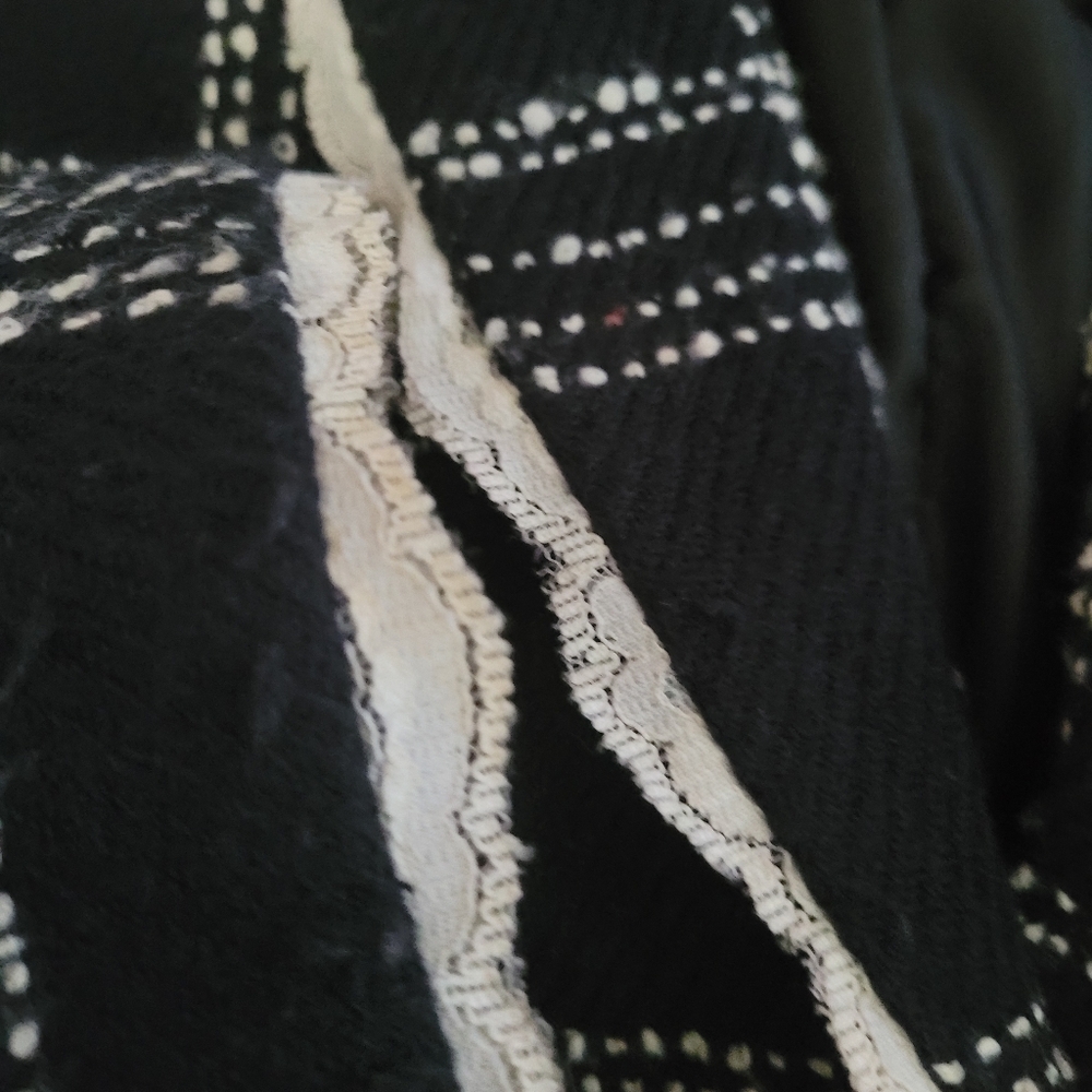 Blazer,wool,lace trim,great preloved cond.,nice to wear in the Fall at office. - Picture 5 of 9
